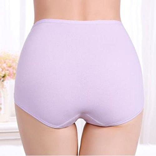 Women's Underwear 4 Pack High Waist Cotton Breathable Full Coverage Panties Brief Assorted #TOP5