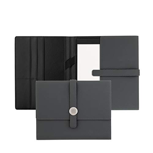 Hugo Boss A5 Schreibmappe Executive Grey Grau Polyurethane 40 Blatt Block, Maße: 170 x 230 x 20 mm HDM004H