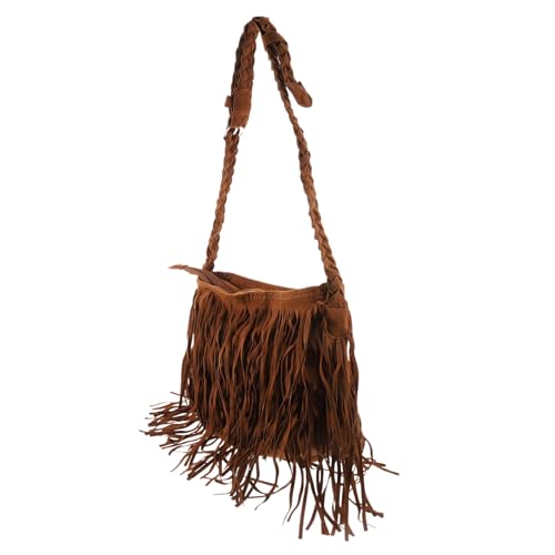 OATIPHO 1 Pc bolso de hombro con borlas riñonera bolso hombro con borlas billetera de viaje bolso con flecos bolsa carteras de mujer cartera mujer bolso de cuero bolso mujer borla
