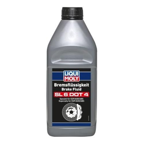 LIQUI MOLY Bremsflüssigkeit SL6 DOT 4 | 1 L | Bremsflüssigkeit | Art.-Nr.: 21168, Silber