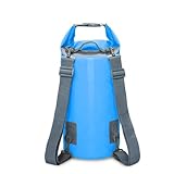 Bolsa Estanca Impermeable Mochila impermeable de PVC, bolsa for kayak, senderismo al aire libre, seca for hombro, viaje, buceo, barco, mochila for océano, río, 5 l, 10 , 15 , 20 y 30(Sky-blue,5L)