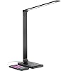 Bureaulamp, Chesbung LED Bureaulamp USB Charge Eye-Caring LED Touch-Tafellamp met Dimbaar, Nachtlicht en Opvouwbare lamp, 5 Verlichtingsmodi en 10 Helderheidsniveaus, Automatische Timer (Zwart)