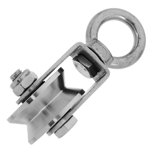 OUNONA Gym Pulley Cable Stainless Steel Single Pulley v Type Roller Bearings Heavy Duty