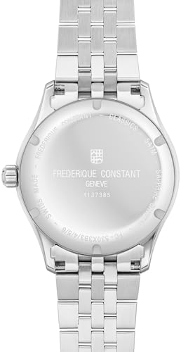 Frederique Constant Men's Classic Swiss Made Automatic Silver Stainless Steel Watch, Black Dial, Style: FC-530G3B6B