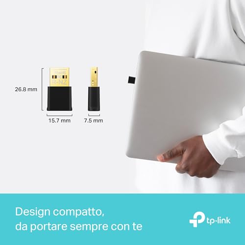 TP-Link Archer TX20U Nano Adattatore USB Scheda di Rete, Wi-Fi 6 AX1800 Mbps, Dual Band, OFDMA, MU-MIMO, WPA3, Nano Size, Compatibile con Windows 11/10 - Immagine 3