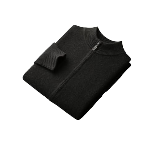 Men Zipper Wool Cardigan Cashmere Sweater Autumn Winter Thick Smart Casual Merino Wool Knitwear Tops - Main Image