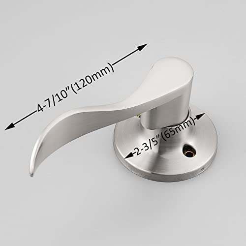 Gobekor 1 Pack Brushed Nickel Lever Door Handle Dummy Left-Handed Door Levers Closet Door Handles For Pantry Interior Non-Turning Door Lever #TOP5