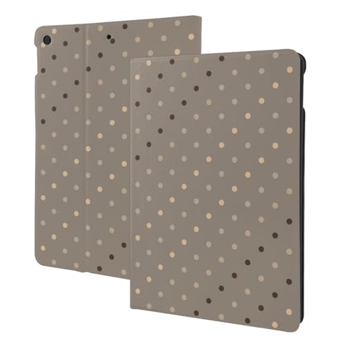 Étui iPad 10.2 pour 9e 8e 7e génération avec motif taupe à pois et support folio à réveil automatique