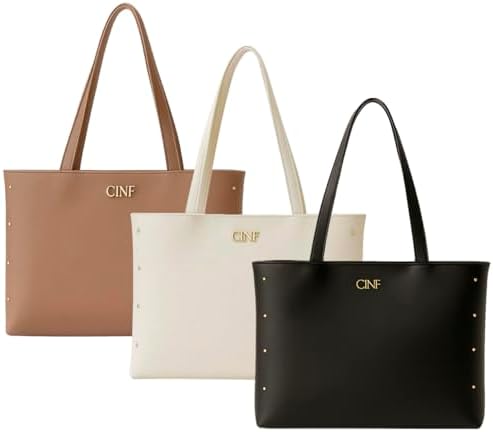 Bolsa Feminina Sacola Grande Kit Com 3 Peças Universitária De Omb...