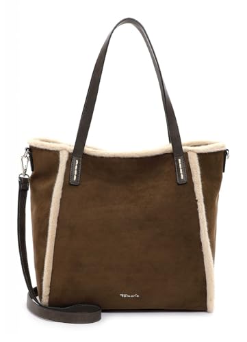 Sac shopper Tamaris Jacqueline kaki grand format avec anses souples