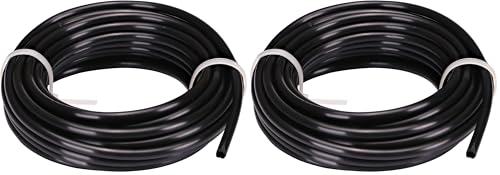 Raindrip 016025P 1/4-Inch Drip Irrigation Supply Tubing, 25-Foot, for Irrigation Systems, Black Polyethylene (Pack of 2)
