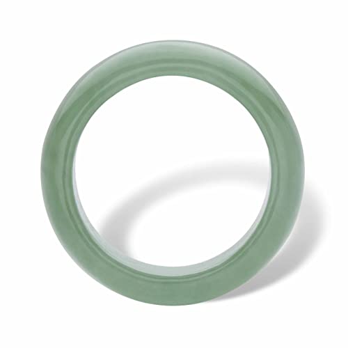 PalmBeach Round Genuine Green Jade Eternity Ring Sizes 6-102