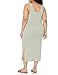 The Drop Women's Yasmin Side Slit Midi Sweater Tank Dress, Desert Sage, XXL, Plus Size