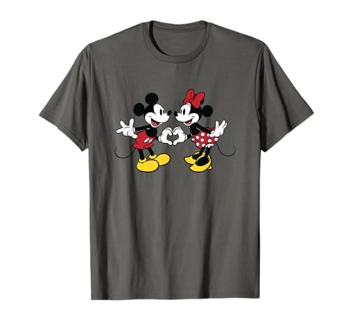 Disney Mickey and Friends Valentine's Mickey & Minnie Heart T-Shirt