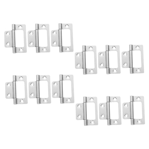 Homoyoyo 12 Piezas Bisagras de Cocina de Inoxidable Bisagras Silenciosas para Muebles y Armarios Instalación Diseño Moderno Resistentes y
