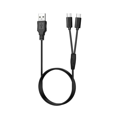 USB Charging Cable Compatible with OCOOPA/Zippo/UNIHAND/ORORO Magnetic Rechargeable Hand Warmers Heated Gloves Socks Pocket Portable Hands Heater Devices Replacement 2-in-1 Type-C Dual Charger Cord