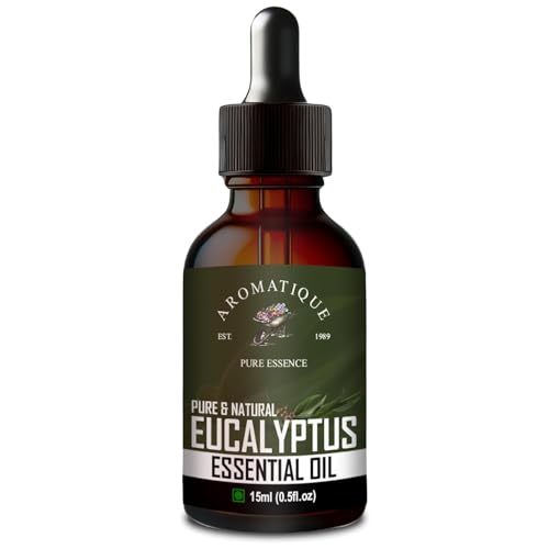 Aromatique Aceite de eucalipto para el resfriado y la tos. 100% puro y sin diluir, calidad terapéutica (15 ml)