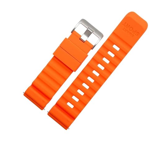 BHMIRUI Compatible con Suunto 7 D5 9 TRAVERSE Series Alpha Watch Correa de silicona de caucho de 24 mm Correa de reloj deportiva resistente al agua Pulsera for hombre con herramientas(C-Orange silver)