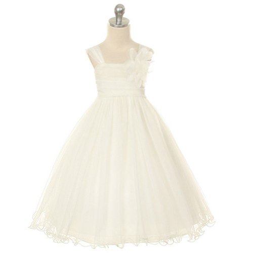 Kid's Dream Girls' Special Occasion Double Layer Mesh Flower Girl Dress2