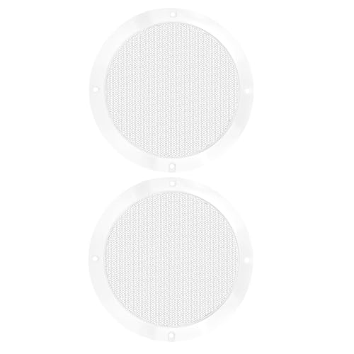 Cache-haut-parleur blanc 16,5 cm Unifizz en métal brillant pour caisson de basses x2
