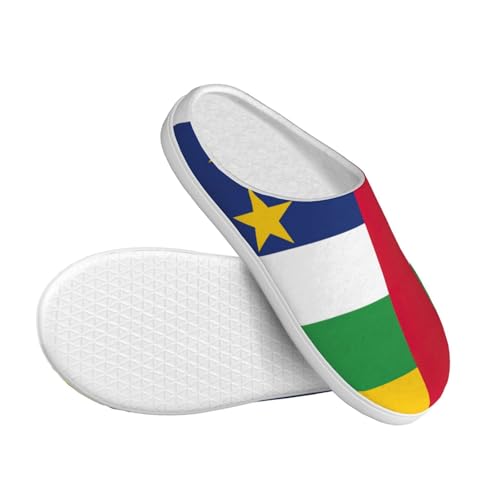 Cozy Central African flag print Slippers Indoor and Outdoor Fuzzy House Shoes Anti-Skid Sole Gifts for Women Indoor Scuff3