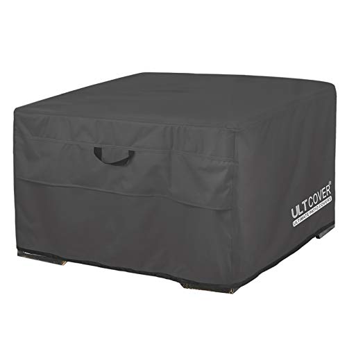 ULTCOVER Abdeckung für Terrassen-Feuerstelle, quadratisch, 91,4 cm, wasserdicht, Schwarz Cover