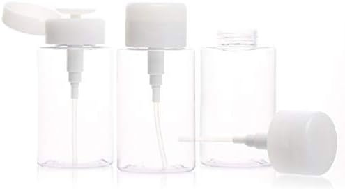 SUPVOX 300ml Makeup Remover Pump Bottle Empty Lockable Pump Dispenser Cosmetic Press Bottle for Outdoor Trip Travel