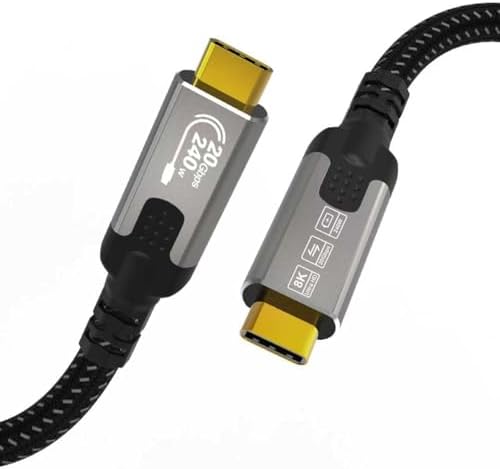 CABLAPTOP usb c kabel kurz,USB C auf USB C Kabel 0.5M,240W/20Gbps USB C 3.2 Gen2 x 2 Datenkabel, 8K@30Hz 4K@144Hz Videoübertragung Videoübertragung für Laptop, Handy, Steam Deck, T
