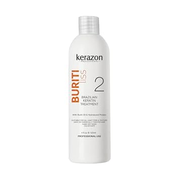 Brazilian Keratin Treatment Kerazon Buriti Liss 4oz/120ml - For all hair types - Tratamiento de Keratina Importada. Packaging may vary.