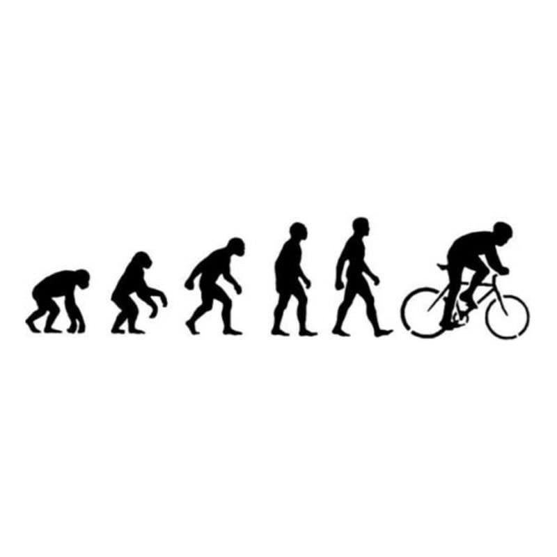GADGETS WRAP Vinyl Wall Decal Sticker Personality Human Evolution Cycling Car Sticker-image-25