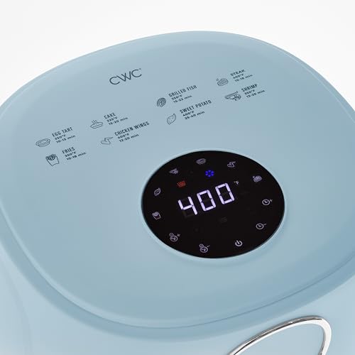 COOK WITH COLOR Colorful 1200W 4Qt Air Fryer: Glass Basket, Dishwasher Safe, 60min Timer, 6 Presets, Temp Control 175F-400F, 4 QT, Slate Blue by COOK WITH COLOR - Image 7