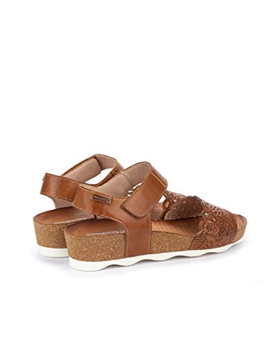 Image of PIKOLINOS Wedge Sandals Leather Mahon for Woman Brandy