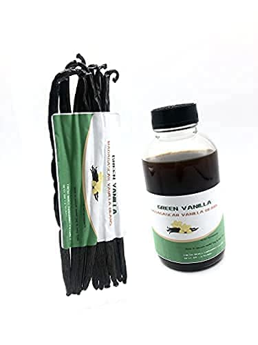 10 Madagascar Vanilla Beans-Whole Pods Grade A for Vanilla Extract And Homemade Baking 4''-6''(Pack of 1)
