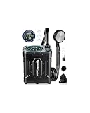 Tragbare Campingdusche mit 13000mAh EXTRA-LANGZEIT Akku, Mobile Outdoor Dusche mit Pumpe, Pausenfunktion & Temperaturanzeige für Mehrtägiges Camping, Mehrfache Tierwäsche & Langfristige Autowäsche