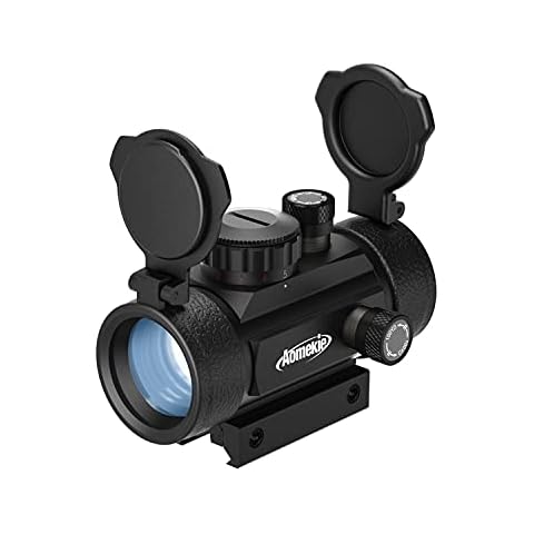 Aomekie Multi-Coated Red Dot Sight with Weaver/Picatinny Rail Mount - Perfect for Airsoft and Rifles Cover