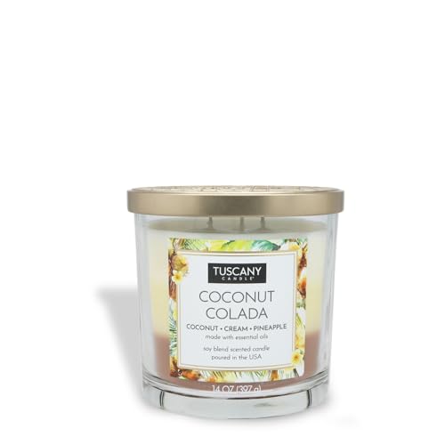 Tuscany Candle Coconut Colada Vela perfumada en tarro de larga...