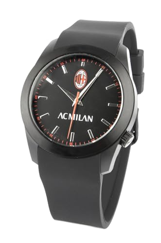AC Milan Montre de Sport P-MN473UN1 aux finitions soignées en acier noir mat