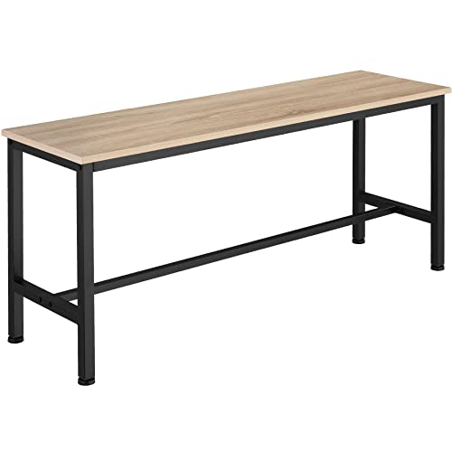 Miniatura 6 de Tectake Juego De Dos Bancos Estilo Industrial Con Pies Ajustables - Madera Recibidor Cocina Comedor Entrada, Efecto Roble Sonoma Clara