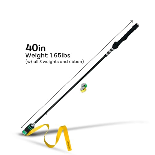 TA25R Golf Swing Trainer Aid with Ribbon (Left-Handed) for Indoor Practice Speed and Impact Training, Improved Rhythm, Grip, Flexibility, Balance, Tempo and Strength by 13 Under Golf - Used condition - Image 4
