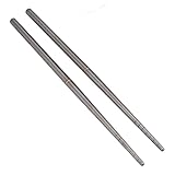 HogarTech Titanium Chopsticks, Portable Foldable & Detachable Travel Chopsticks Camping, Picnics, Barbecues 19cm, 19, Silver