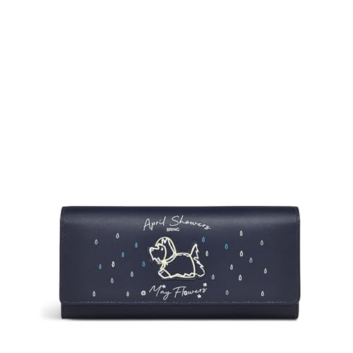RADLEY London April Showers Women's Large Leather Flapover Wallet, Ink