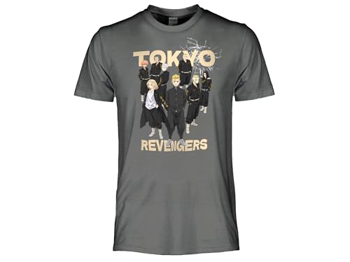 BLT DISTRIBUTION SRL Camiseta Tokyo Revengers. Camiseta Anime Oficial Camiseta Adulto Unisex., gris, XS