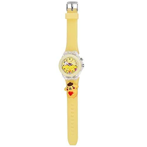 SWADESI STUFF Cute Cartoon Multi Color Lights Rubber Strap Analog Watch for Girls, Pikacu