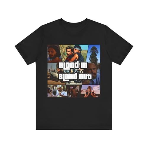 Blood in Blood Out GTA Video Game Style Short Sleeve Tee Black