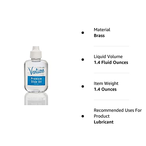 Venture 103 1.4 Fl.oz Premium Trombone Slide Oil, Packaging May Vary #TOP3