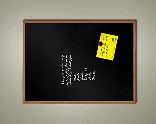 36โ x 24โ Framed Magnetic Black Chalk Board (Medium wood tone frame)
