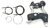 Amazon AARNAV 1 Pair Bicycle Brake Levers Hand Brakes Universal Cycling Brake Lever Handles Handlebar Aluminum Alloy Brake Lever and Cables for MTB Mountain Bike Road (Silver Alloy Lever Set With Cables Set) #ad