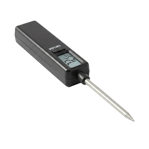 Taylor Mighty Mini Digital Meat Thermometer, Instant Read Food Thermometer for Cooking & Grilling, -40°F to 450°F Range, Compact Pocket Size with On/Off Switch, Black by Taylor - Image 3
