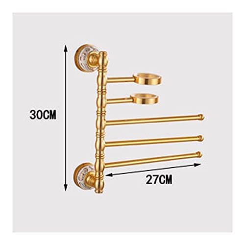 Porte-serviettes rotatif gain de place avec branches pivotantes