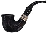 GERMANUS Fischietto - Made in Italy - Pipa Bent con sacchetto per pipa, filtro 9 mm, n. 3005, colore: Nero Sabbia